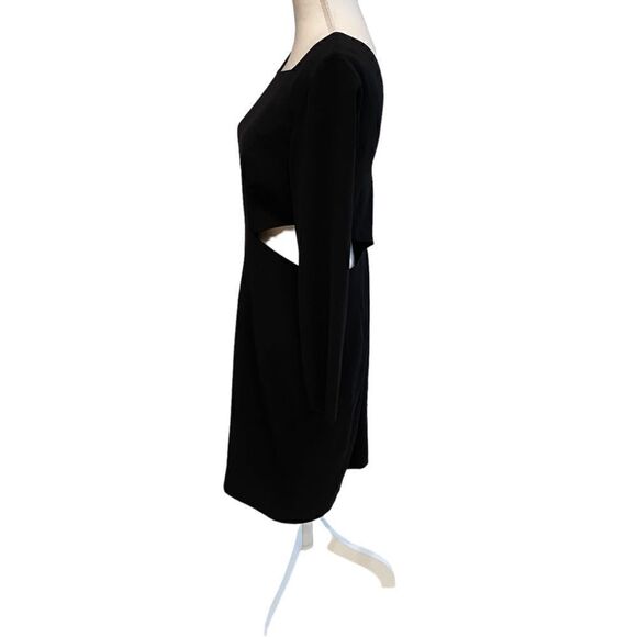Jay Godfrey Black Asymmetrical Cutout Dress Size 12 - Picture 3 of 6